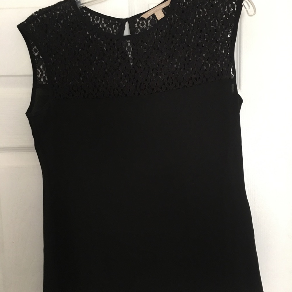 Banana Republic Short Sleeve Black Blouse.